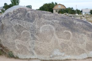 Petroglyphs near Cholpon-Ata, Kyrgyzstan